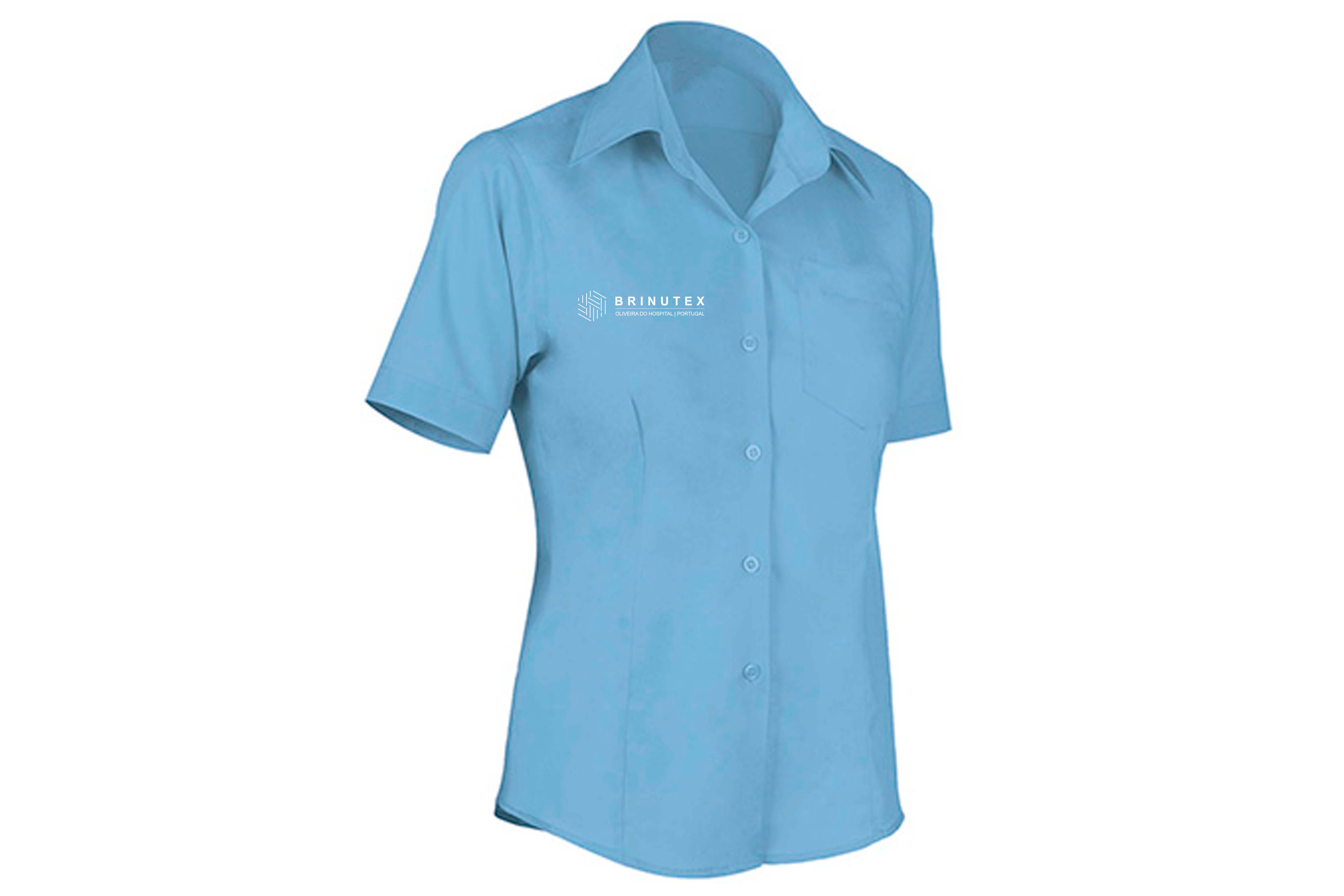 Camisa senhora manga curta — vestuário profissional