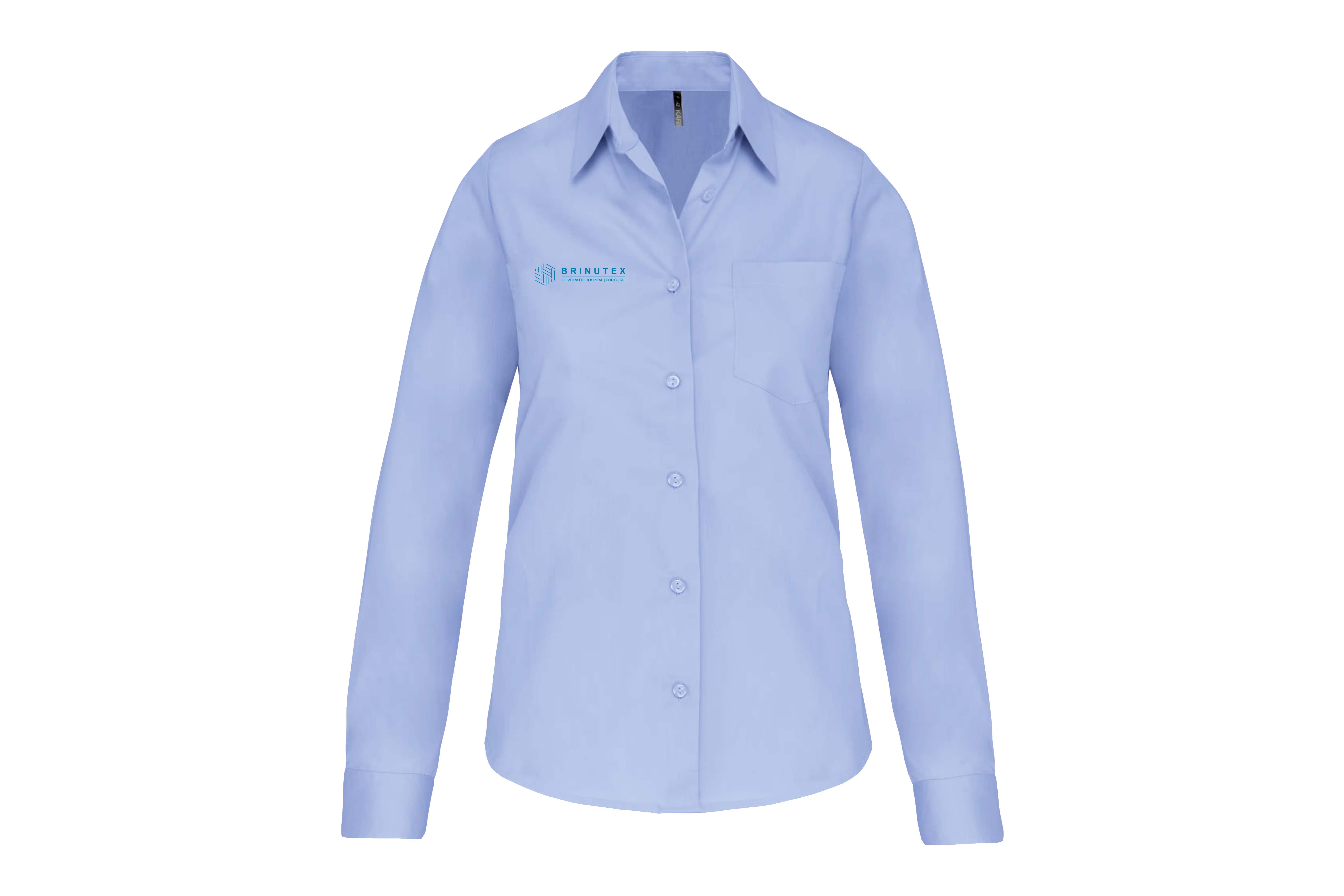 Camisa senhora manga comprida — vestuário profissional