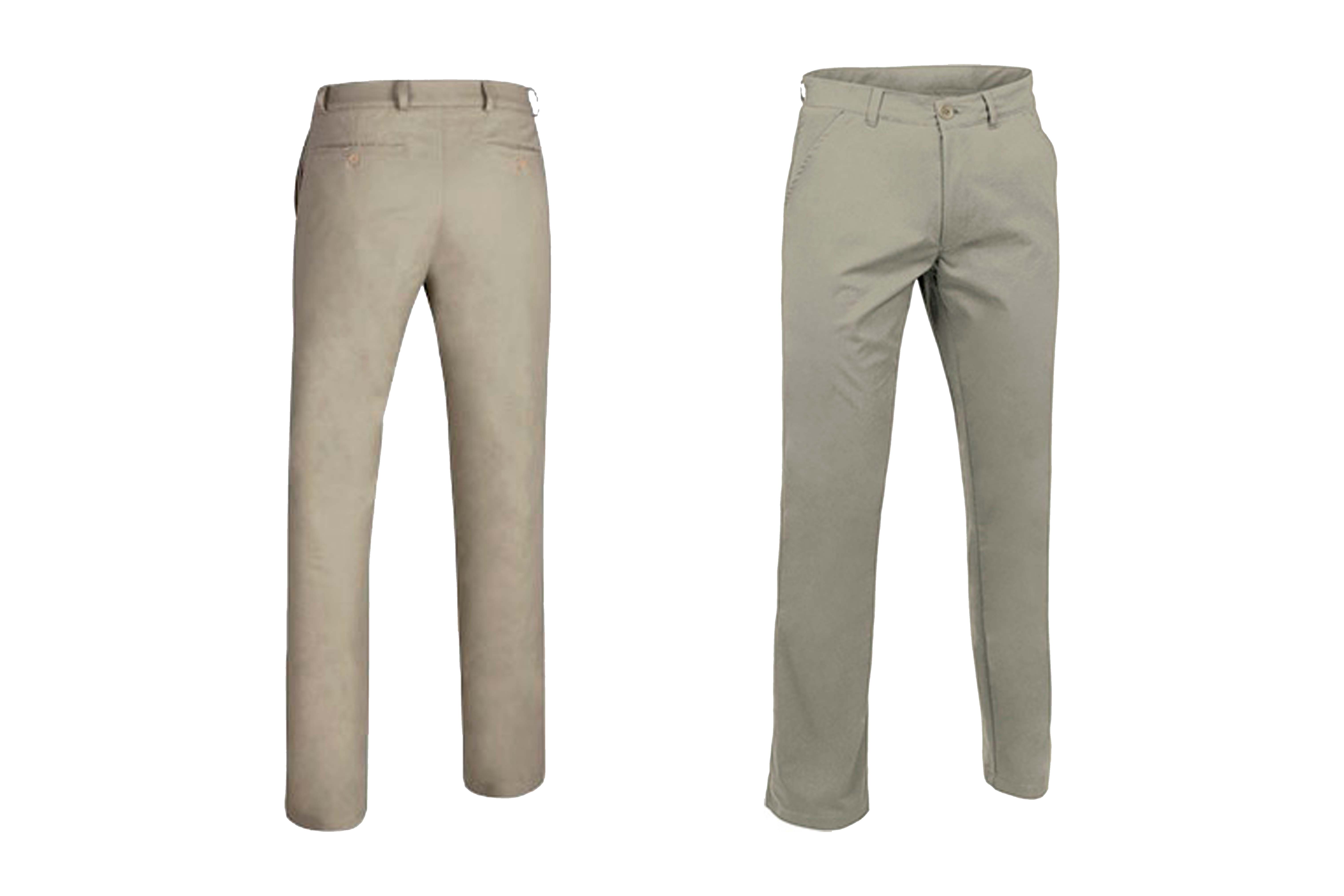 Calças tipo chino elásticas — vestuário profissional